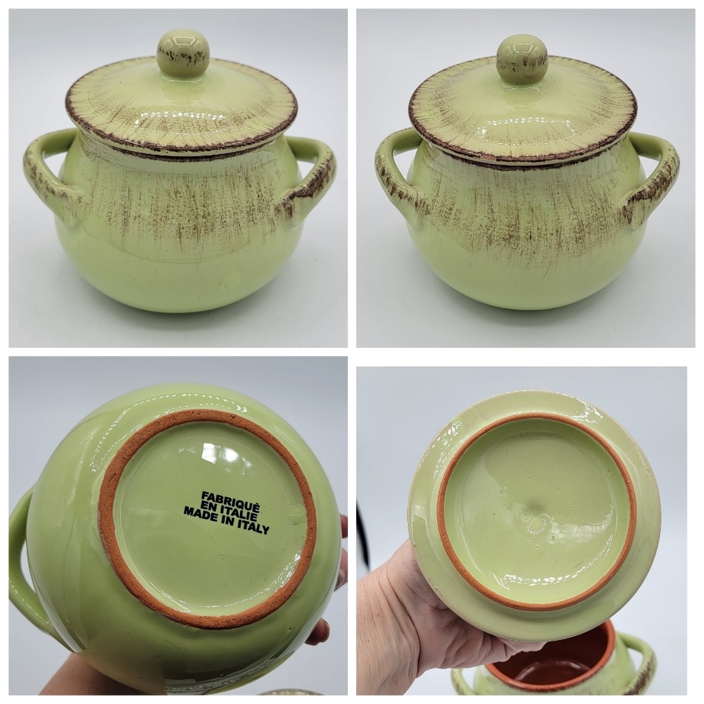 Set Of Terracotta Pots With Lids #2847